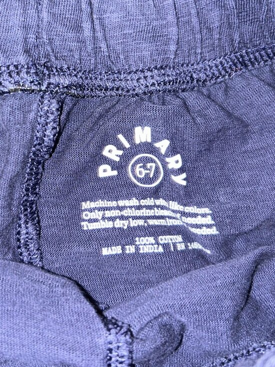 Primary Kids Navy Blue Drawstring Shorts - Picture 3 of 3